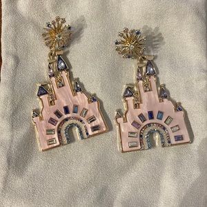 BaubleBar Disney Castle Earrings
